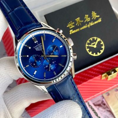 TAG HEUER Fake Watch Carrera  Blue Chronograph 42mm Watch tag heuer spacex for sale